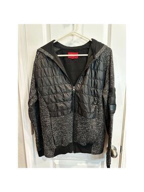 Truth Substance Common Sense Zip Up Sweater/Jacket XL Black Gray